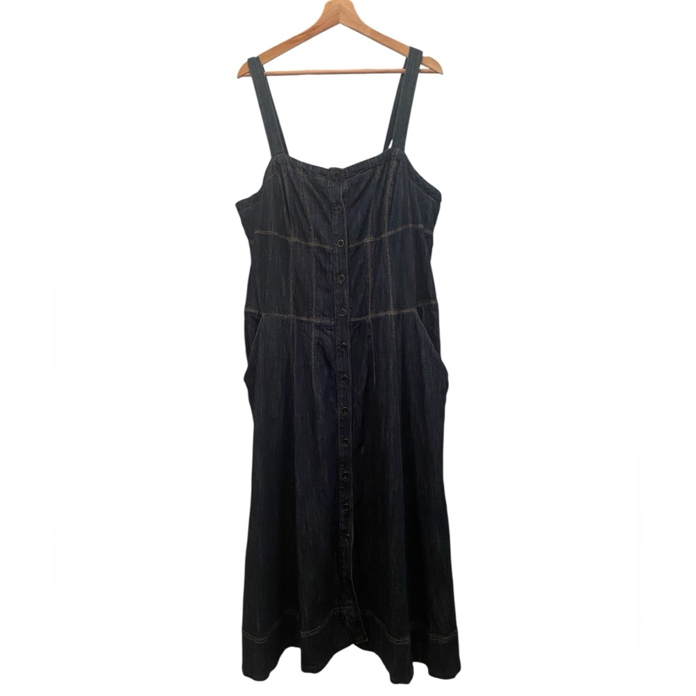 Anthropologie Sqaure Neck Buttondown Corset Dress Plus size 26W - Picture 7 of 13
